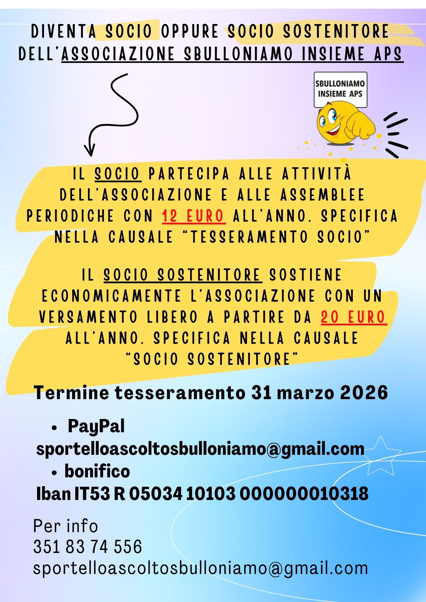 Diventa socio o rinnova la tua iscrizione 2026